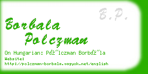 borbala polczman business card